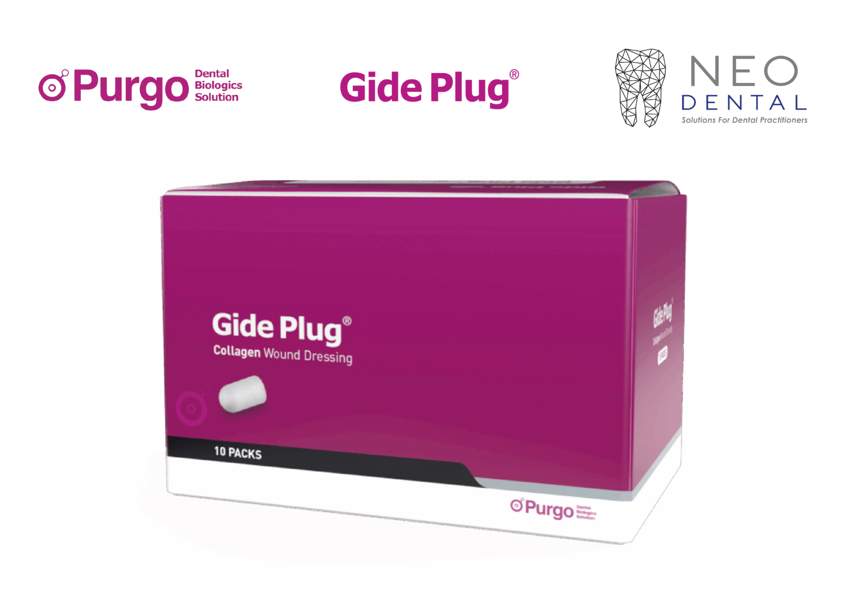 Collagen Wound Dressing ‘Gide Plug’ [Bovine Collagen]