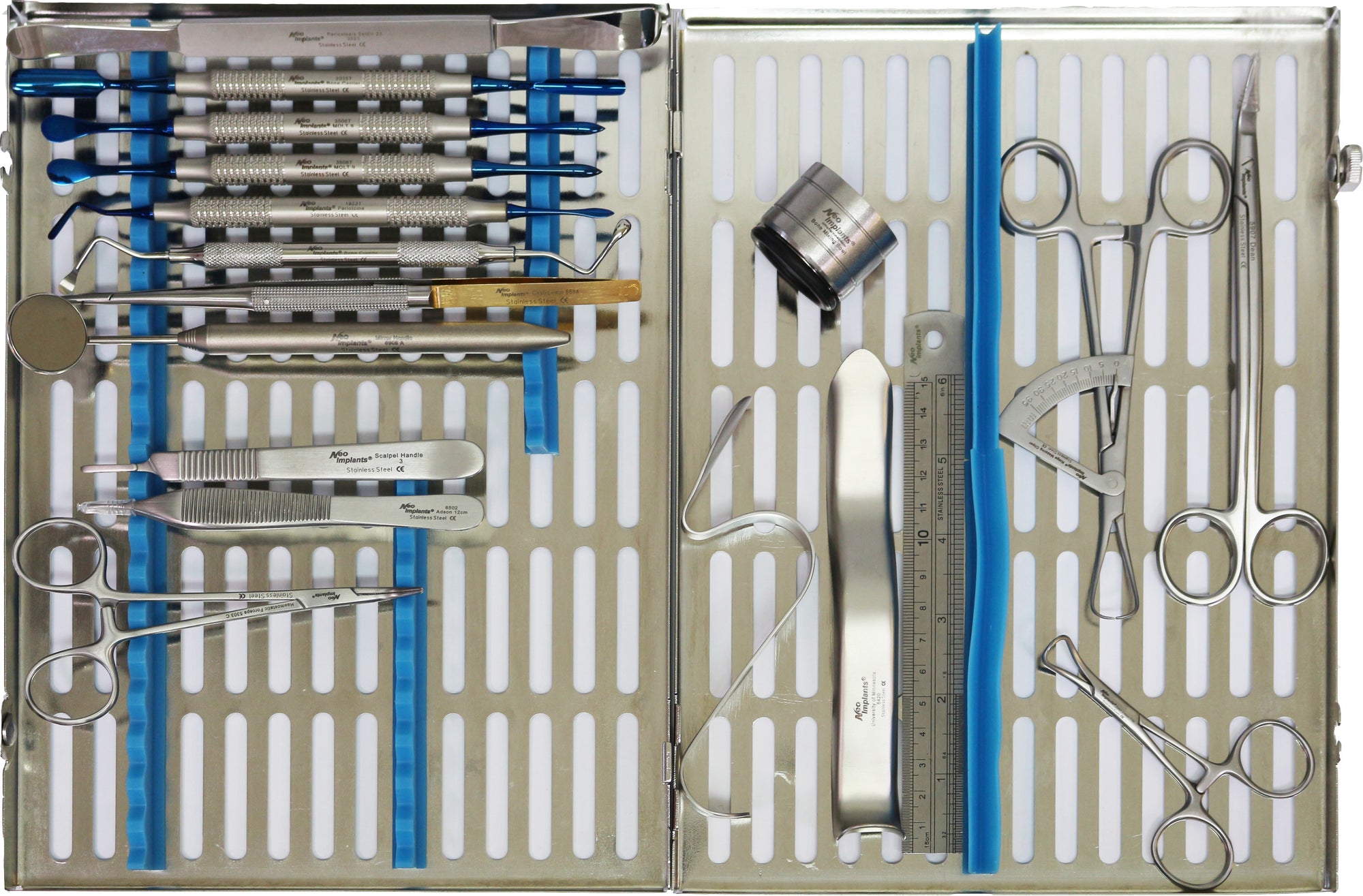Basic Instrument Casset Surgical Instruments - 18-Pieces with casset | Neo Implants - NEO IMPLANTS